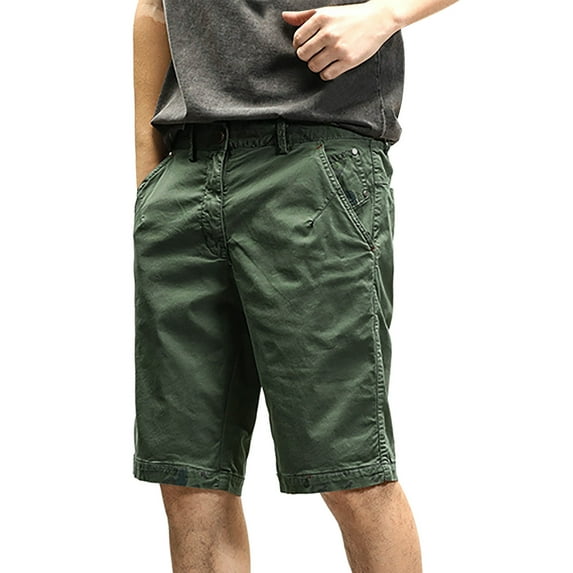 OSOLU Men's Summer Style Casual Shorts Loose Fit Solid Color Outdoor Sports Sweatpants Cargo Pants Trousers Everyday Comfort Versatile Bottoms