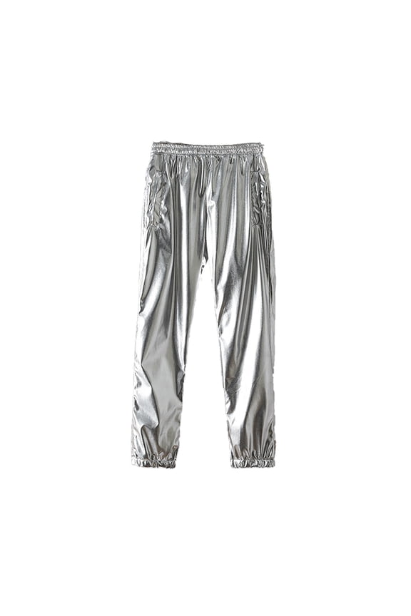 Men's Sweatpants Loose Fit Elastic Waistband Personalized Performance Joggers Sequins with Pockets Trendy Vacation Pants