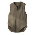 thumbnail image 1 of OSOLU Men's Tank Tops Summer Sleeveless Solid Color Loose Fit Crew Neck Athletic Breathable Lightweight Tops Beach Vacation Vest, 1 of 4