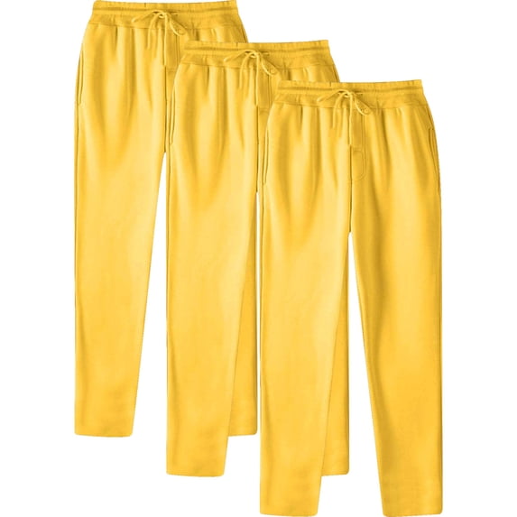 OSOLU Mens Hop Pants Casual Solid Color Track Lace Up Workout Pants With Pocket 3 Pcs Trousers Fashionable Classic Leisure Bottoms