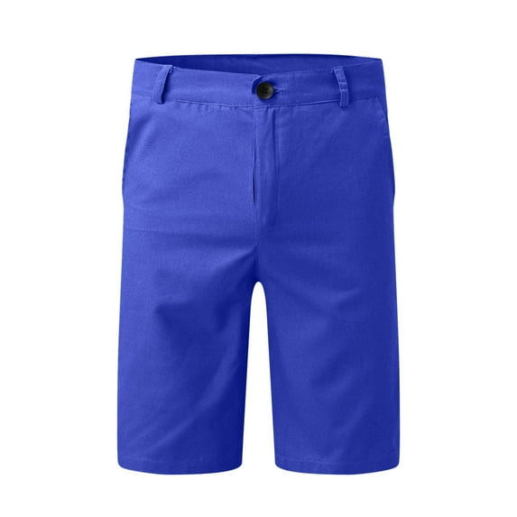 OSOLU Mens Summer Fashion Casual Slim Solid Color Zipper Buckle Shorts Pants Suit Shorts Trousers Everyday Comfort Versatile Bottoms
