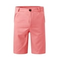 thumbnail image 1 of OSOLU Mens Summer Fashion Casual Slim Solid Color Zipper Buckle Shorts Pants Suit Shorts Trousers Everyday Comfort Versatile Bottoms, 1 of 5