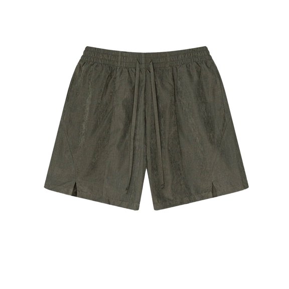 OSOLU Solid Color 2025 Summer Men's Fashion Seding Beach Fabric Knee Length Shorts Daily Relaxed Fit Breathable Active Athletic Casual Bottoms