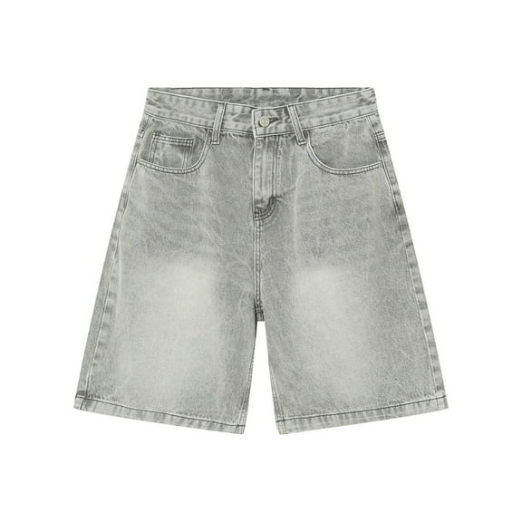 OSOLU Solid Color Men Pants Comfortable Casual Denim Shorts Fashionable Stretch Outdoor Denim Shorts Trousers Fashionable Classic Leisure Bottoms