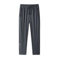 thumbnail image 1 of OSOLU Solid Color Men's Breathable Loose Fit Air Conditioning Sports Sweatpants Pants Ice Silk Trousers For Summer Outdoors Fashionable Classic Leisure Bottoms, 1 of 3