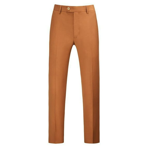 OSOLU Solid Color Men's Classic Business Trousers Fashionable Men's Cozy Solid Color Straight Tube Straight Leg Pants Trousers Daily Relaxed Fit Breathable Bottoms