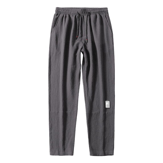OSOLU Solid Color Men's Cozy Pants High Stretch Breathable Lightweight Trousers For Daily Outdoor Athletic Activities Everyday Comfort Versatile Bottoms