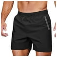 thumbnail image 1 of OSOLU Solid Color Men's Gym Shorts Linerless 5 Fashionable Classic Leisure Active Athletic Casual Bottoms, 1 of 9