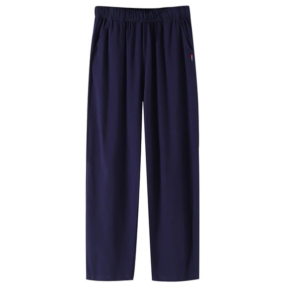 OSOLU Solid Color Men's Joggers Sweatpants Open Bottom Straight Leg Casual Loose Fit Running Athletic Jer Sey Pants With Pockets Trousers Fashionable Classic Leisure Bottoms
