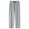 thumbnail image 1 of OSOLU Solid Color Men's Joggers Sweatpants Open Bottom Straight Leg Casual Loose Fit Running Athletic Pants With Pockets Trousers Fashionable Classic Leisure Bottoms, 1 of 3