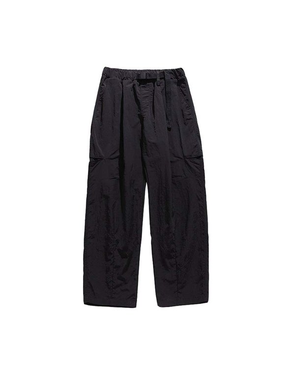Solid Color Men's Outdoor Casual Lightweight Cargo Pants Buckle Belt Long Pants Micro Loose Pants Trousers Fashionable Classic Leisure Bottoms