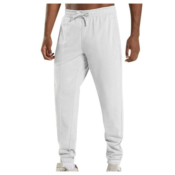 OSOLU Solid Color Men's Pants Lightweight Knit Slacks Athletic Sweatpants For Men Trousers Daily Relaxed Fit Breathable Workout Training Joggers Bottoms