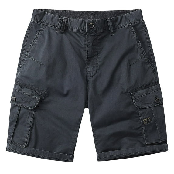 OSOLU Solid Color Men's Shorts Casual Denim Shorts With Pockets Plus Size Everyday Comfort Versatile Active Athletic Casual Bottoms