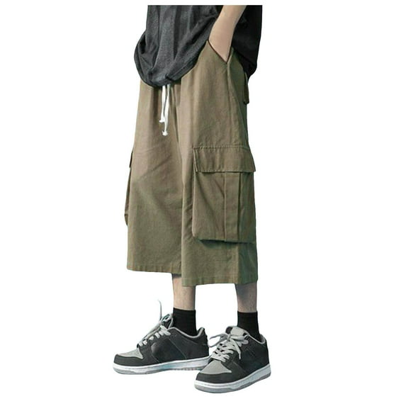 OSOLU Solid Color Men's Shorts Casual Denim Shorts With Pockets Plus Size Fashionable Classic Leisure Active Athletic Casual Bottoms