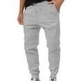 thumbnail image 1 of OSOLU Solid Color Men's Slim Joggers Workout Pants For Gym Running Bodybuilding Athletic Bottom Sweatpants With Deep Pockets Trousers Everyday Comfort Versatile Bottoms, 1 of 4