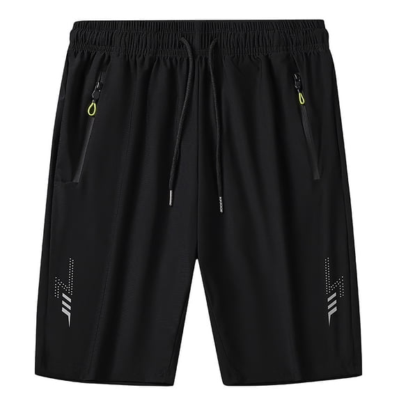 OSOLU Solid Color Men's Workout Running Shorts Calf Length Lightweight Athletic With Zipper Pockets No Liner Quicking Dry Gym Active Shorts Everyday Comfort Versatile Bottoms