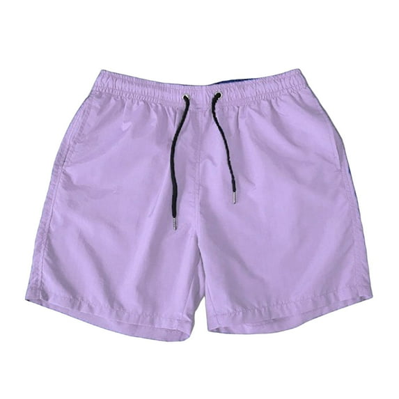 OSOLU Solid Color Mens Casual Shorts Candy Colored Knee Length Sports Sweatpants Loose Quick Drying Thin Beach Pants Trousers Fashionable Classic Leisure Bottoms