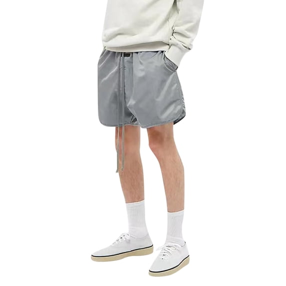 OSOLU Solid Color Mens Comfortable Casual Loose Drawstring Knee Length Tracksuit Shorts Fashionable Classic Leisure Workout Training Joggers Bottoms