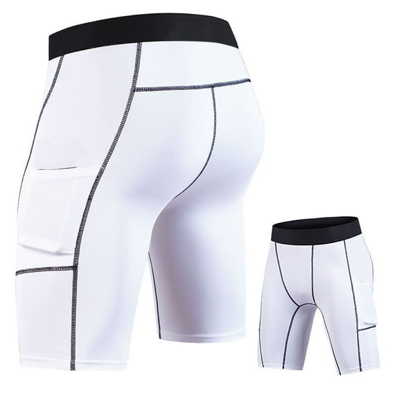 OSOLU Solid Color Mens Sports Sweatpants Fitness Quick Drying Training Tight Pocket Athletic Shorts Pants Trousers Everyday Comfort Versatile Bottoms