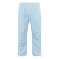thumbnail image 1 of OSOLU Solid Color Mens Workwear Multi Pocket Plus Harlan Casual Pants Cotton Linen Loose Yoga Drawstring Leggings Beach Summer Pants Trousers Everyday Comfort Versatile Bottoms, 1 of 5