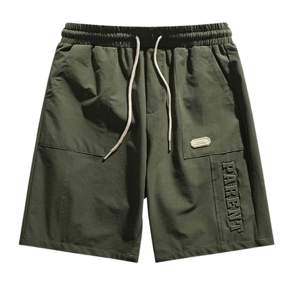 OSOLU Solid Color Slim Men's Cozy Trousers 8 Inch Length Slouchy Long Pants Fashionable Classic Leisure Workout Training Joggers Bottoms