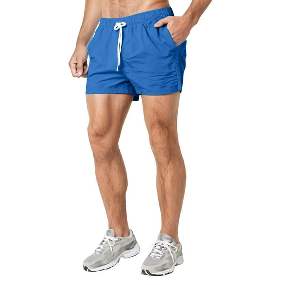 OSOLU Solid Color Sports Sweatpants Casual Shorts Men's Running Thin Polyester Skateboard Gym Exercise Knee Length Daily Relaxed Fit Breathable Bottoms