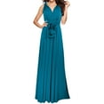 thumbnail image 1 of OSOLU Solid Color Women Elegant Long V-Neck Evening Dress Convertible Wrap Way Bridesmaid Gown For Wedding Guest Party Casual Wear Fashionable Sundress Dresses For Women 2025 Elegant Classy, 1 of 6