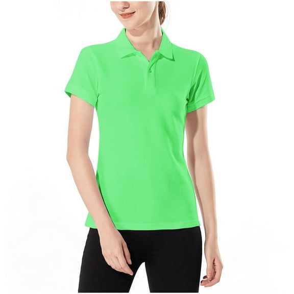 OSOLU Solid Color Women Fit Shirts Short Sleeve V-Neck Tennis Tops Casual Tunic Tops Basic Tees Blouse Boho Dailywear