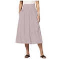 thumbnail image 1 of OSOLU Solid Color Women Full Length Skirt A-Line Umbrella Skirt Mid-Length Skirt Versatile Skirts, 1 of 6