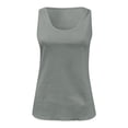 thumbnail image 1 of OSOLU Solid Color Women Sleeveless Scoop Neck Ribbed Knit Fitted Tank Tops Basic Tight Shirts Versatile Dailywear, 1 of 5