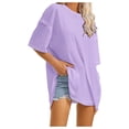 thumbnail image 1 of OSOLU Solid Color Women Summer Oversized T-Shirt Tshirts Tee Casual Short Sleeve Loose O-Neck Tops For Everyday Wear Cute Dailywear, 1 of 9