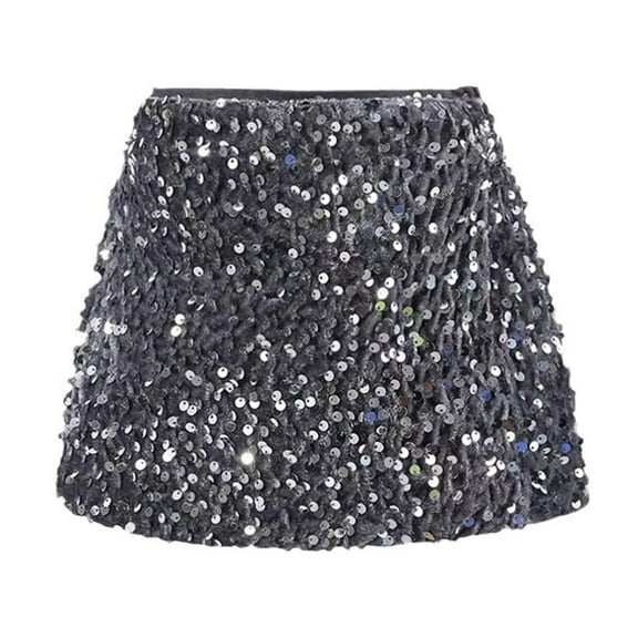 OSOLU Sparkly Sequin Skirt For Girls Toddler Kids Girl's Elastic Waistband Skirts Newborn Birthday Dailywear, 5-6 Years