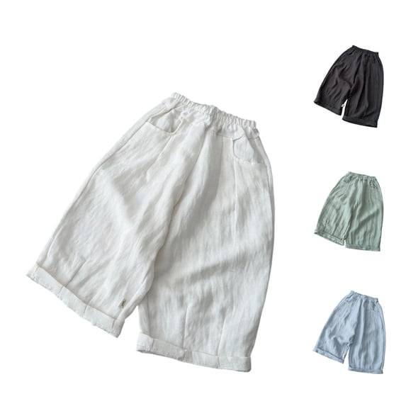 OSOLU Girls Pants Solid Color Summer Soft Lightweight with Pockets Long Bottom Casual Comfortable Daily Wear Travel Classic Trousers