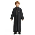thumbnail image 1 of OSOLU Toddler Arabic Thobe Thobe Long Sleeve Kaftan Crew Robe National Teenage Boys Long Sleeve Embroidered Robe Set Arab Child Wear Robe Comfort Dailywear, 5-6 Years, 1 of 9