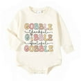 thumbnail image 1 of OSOLU Toddler Boys Girls Long Sleeve Thanksgiving Letter Printing Pullover Romper Sweatshirt Bodysuits Cute Dailywear, 0-3 Months, 1 of 9