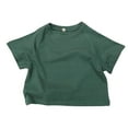 thumbnail image 1 of OSOLU Toddler Boys Girls Polo Shirts Short Sleeve Summer Casual Tops Beach Holiday Striped T Shirt Breathable Dailywear, 2-3 Years, 1 of 5