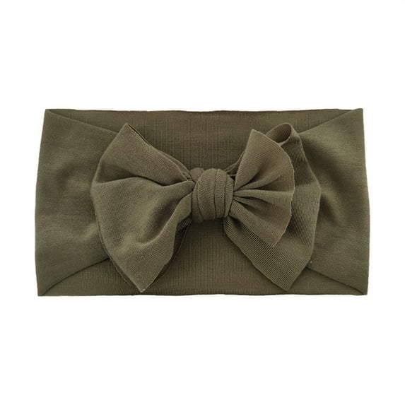 OSOLU Toddler Boys Girls Solid Color Bowknot Stretch Knitted Hairband Headwear Headband Lovely Dailywear, One Size