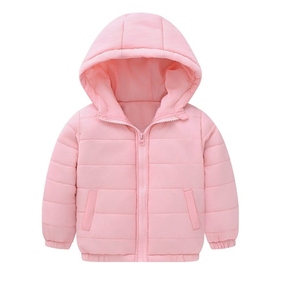 OSOLU Toddler Boys Girls Winter Coat Hooded Jacket Wear Thicken Windproof Zipper Warm Outwear Boho Dailywear, 7-8 Years