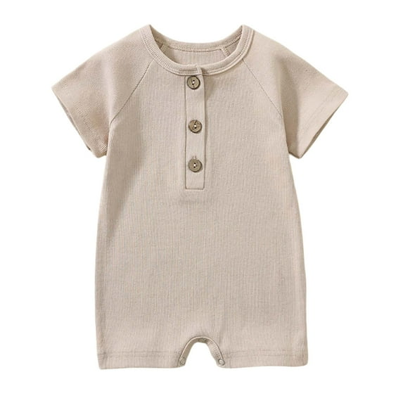 OSOLU Toddler Boys Romper Jumpsuit Onesie Short Sleeve Summer Casual Outfit Bodysuit Playwear For 0 24 Months Newborn Holiday Dailywear, 18-24 Months