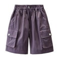 thumbnail image 1 of OSOLU Toddler Boys Spring Summer Street Leisure Sports Pocket Drawstring Stretch Waist Color Cargo Knee Length Labor Pants Cute Dailywear, 5-6 Years, 1 of 6