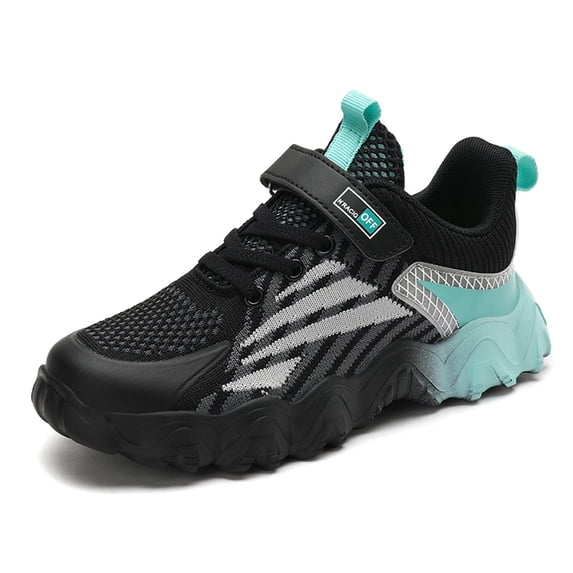 OSOLU Toddler Child Fashion Mesh Lace Up Sneakers Color Matching Casual Comfortable Running Shoes Newborn Stylish Footwear, 7-8 Years