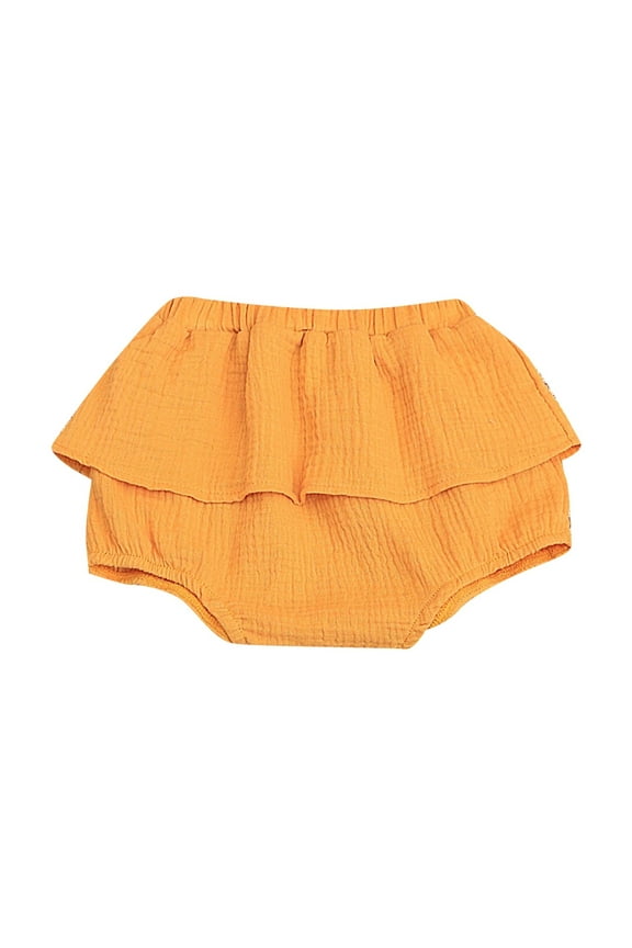 Toddler Child Linen Blended Cute Flower Triangle Culottes Baby Fashionable Dailywear, 80