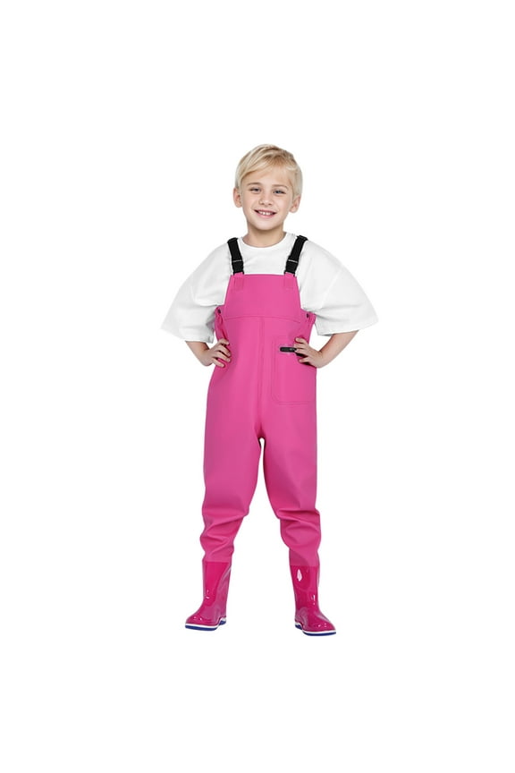 Toddler Child Sand Water Suit Play Water Suit Launching Pants Rain Shoes Rain Pants Waterproof Pants With Boots Newborn Soft Footwear, 2-3 Years