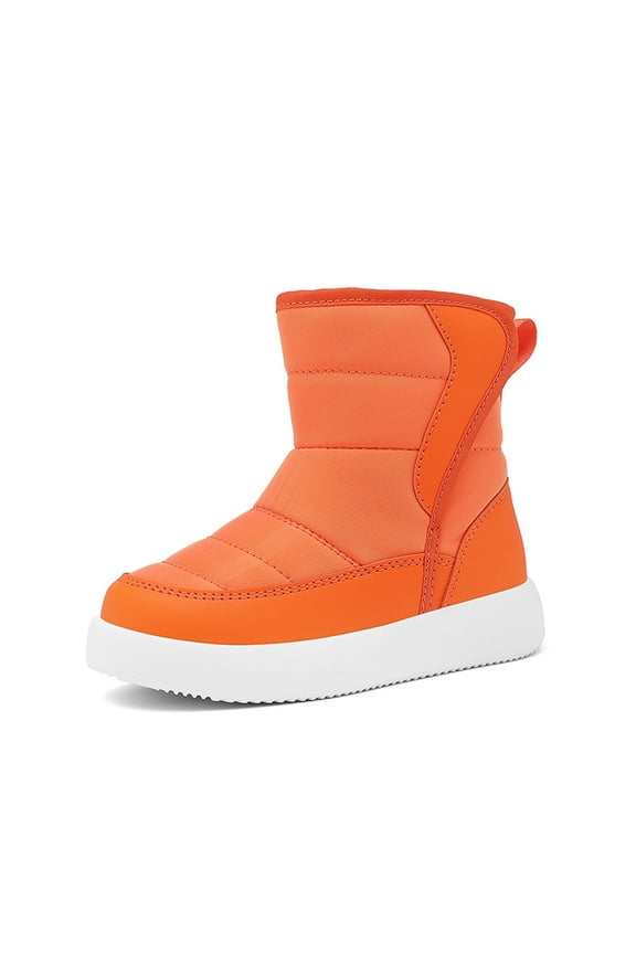 Toddler Child Winter Solid Color Snow Boots For Boys Girls Non- Warm Boots With Wool Thickening Birthday Shoes, 9-9.5 Years