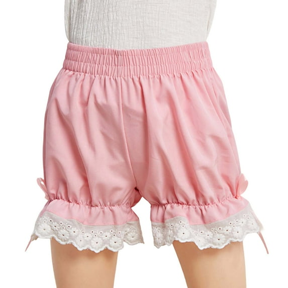 OSOLU Toddler Children Shorts Summer Girls Bowknot Lace Leggings Underwear Fashion For Girls Clothes Baby Relaxed Fit Dailywear, 4-5 Years