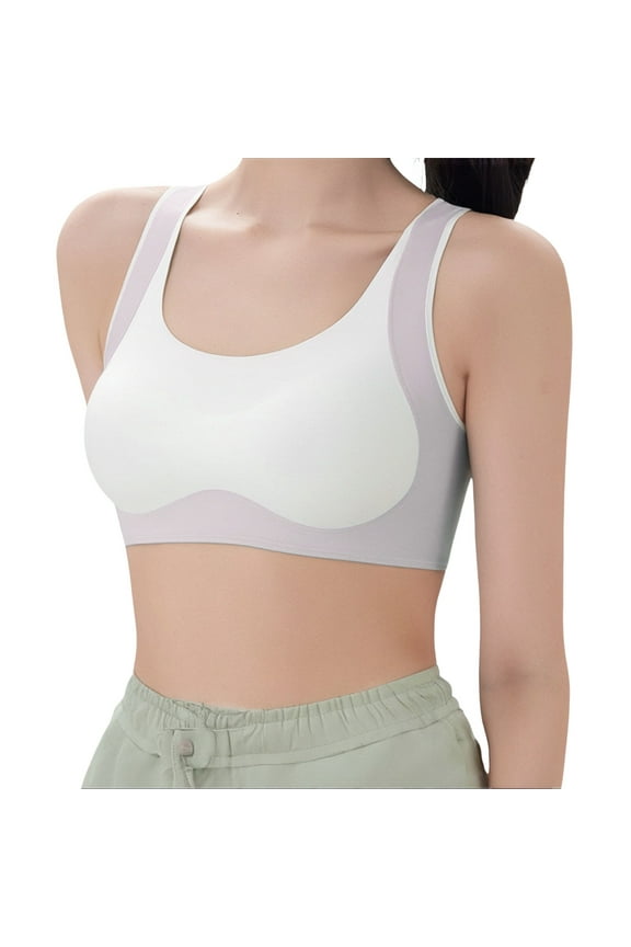 Toddler Crop Tops Bra Girls Seamless Sports Bra Training White Teen Bra Camisole Style Lightweight Seamless Kids Fashionable Dailywear, 11-14 Years