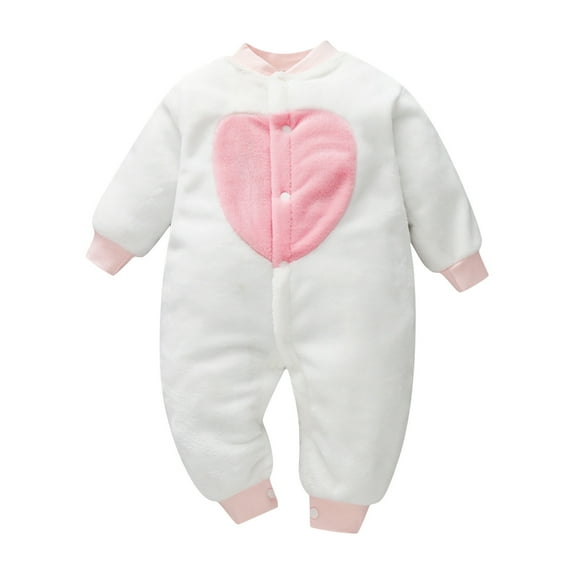 OSOLU Toddler Girl Boy Thick Warm Jumpsuit Onesie Playsuit Romper One-Pieces Baby Versatile Dailywear, 6-9 Months