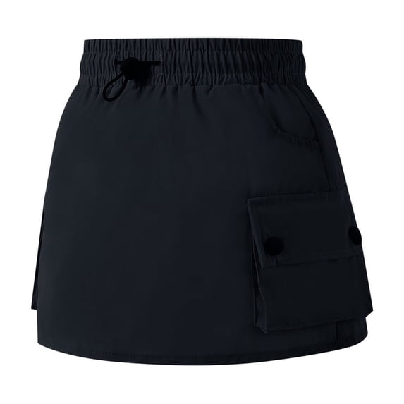 OSOLU Toddler Girls Cargo Skirt High Waisted Pocket Skirt Casual Cargo Short Skirts Relaxed Fit Dailywear, 3-4 Years