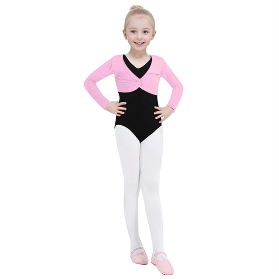 OSOLU Toddler Girls Long Sleeve Solid Color Blouse Ballet Wrap Tops Velvet Dance Dress Cover Up Newborn Boho Dailywear, 7-8 Years