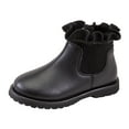thumbnail image 1 of OSOLU Toddler Girls Shoes Solid Color Short Boots Shoes Fashion Non- Breathable Women Boots Soft Footwear, 6-7 Years, 1 of 4